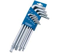 Draper 73035 - Set chiavi esagonali Torx, con testina rotante, 9 pezzi