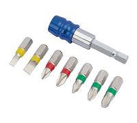 Draper 82400 - Set di punte per cacciavite colorate con supporto magnetico (8 pezzi)