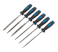 Draper 83480 - Set di 6 lime per aghi con impugnatura morbida, 150 mm, colore: Blu