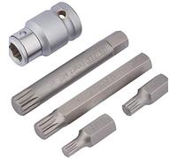 Draper 83567 - Set di 5 punte scanalate, attacco quadro 1/2"