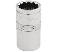 Draper Alta Torsione 1.3cmD 15mm 12 Punto Cromato Presa Standard Lunghezza 33136