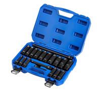 Draper Alta Torsione Metrico Set Bussole Profonde 1.3cmD 19 PC 6 Punto 10 - 24mm
