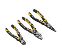 Draper Alto Leva Pinza Set Giallo 3 PC Lato Taglio Naso Lungo Combinazione 28038