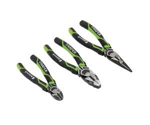 Draper Alto Leva Pinza Set Verde 3 PC Lato Taglio Naso Lungo Combinazione 28035