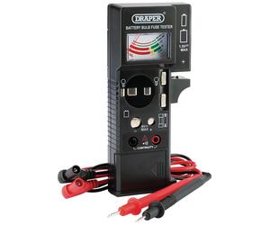 Draper Batteria Lampadina Fusibile E Audible Continuità Tester Inc Sonde 90478