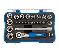 Draper BD25 M 1/10,2 cm centimetri. Dr. Metric socket set (25 pezzi), blu