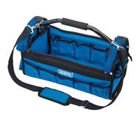 Draper Borsa porta attrezzi resistente, organizer per attrezzi, kit di strumenti aperti, nylon rigido, manico tubolare in acciaio, tracolla regolabile, 85751