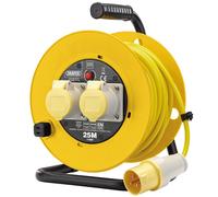 Draper Cavo Avvolgibile Doppio 110V 25M Completamente Srotolato 16A 1750W 02124