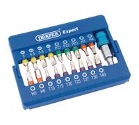 Draper Colori Assortiti Screwdriver Punta Set 19 PC Quick Release Mandrino 82402
