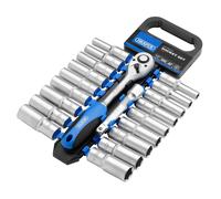 Draper Combinato MM/Af Presa Profonda E Cricchetto Set 1.3cmD 20 Pezzi Cromato