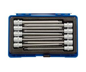 Draper d-tx/10/150 3/8" SQ. Dr. 150 mm Long Star & # 174; Torx bit set (10 pezzi), blu