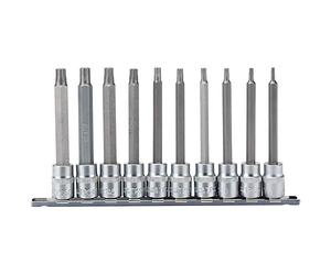 Draper d-txp/10/100 3/8" SQ. Dr. TX Star & # 174; Plus socket bit set (10 pezzi), blu