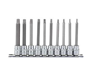 Draper d-txt/10/100 3/8" SQ. Dr. TX Star & # 174; Security socket bit set (10 pezzi), blu