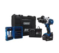 Draper D20 20V Brushless Trapano Combi Kit & Urto Screwdriver Set di Punte 04790