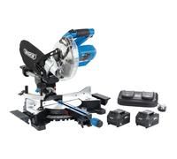 Draper D20 20V senza Spazzola Complesso Scorrevole Troncatrice 185mm 2 X 5.0Ah