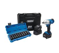 Draper D20 20V senza Spazzola Mid-Torque Avvitatore Kit 1.3cmD Inc Prese 04791