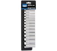 Draper D9MD/6PT/e 3/20,3 cm Square Drive Metric Deep socket, blu, confezione da 12