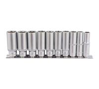 Draper DD10MMD Square Drive Deep socket set sulla guida in metallo, blu, 3/20,3 cm, set di 10 pezzi