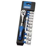 Draper DD12 M/PR bussole e cricchetto, blu, 3/20,3 cm, set di 12 pezzi