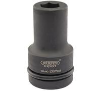 Draper Deep Impact Socket 20mm 1in Attacco 6 Punti Cromomolibdeno Acciaio 05135