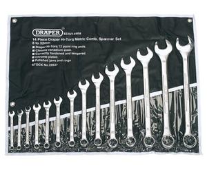Draper Draper 29547 - Set di 14 chiavi a pettine metriche ad alta tensione