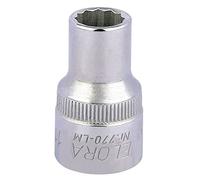 Draper Elora 24567 Chiave a bussola bi-esagonale, attacco quadro da 1/2", 11 mm, blu