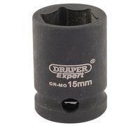 Draper Esperto 15mm 1cmD 6 Punto Urto Presa Standard Lunghezza Hi-Torq 06875