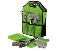 Draper Esperto Alluminio Giardino Attrezzo Set Con Borsa Portaoggetti 11 Pezzi