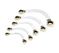 Draper Esperto Hi-Torq Doppio Anello Mezza Luna Set Chiavi a Cricchetto 5 Pezzi