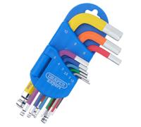 Draper Esperto Metrico Corta Sfera Estremità Chiave Esagonale Set Colore Coded 9