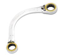 Draper Expert 03937 - Chiave a cricchetto a mezza luna ad anello doppio, 19 x 22 mm