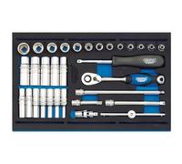 Draper Expert 161372cm Presa Kit IN 1/4 Cassetto Eva Inserti Vassoio (32 Pezzi)