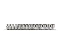 Draper Expert 16496 Set Bussole Metric 1/2" Quadra Su Barra Metallica (15 Pezzi)