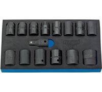 Draper Expert 20801 - Chiavi a bussola metriche, alta resistenza alle forze torcenti, 12,7 mm (15 pezzi)