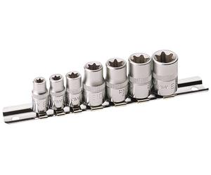 Draper Expert 31379 - Bussole Torx con presa di moto 1/4 e 3/8", set da 7 pezzi