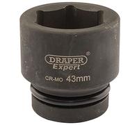 Draper Expert 5123 - Chiave a bussola esagonale Hi-Torq con attacco quadro da 1", 43 mm