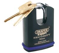 Draper Expert 64197 50mm Resistente Acciaio Inossidabile Lucchetto & 2 Chiavi