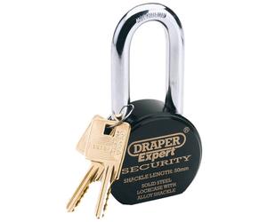 Draper Expert 64207 63mm Resistente Acciaio Inossidabile Lucchetto & 2 Chiavi