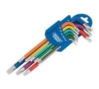 Draper Expert 66143 Metrico Colorato Braccio Lungo Torx a Stella Chiave Set (9