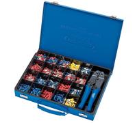Draper Expert Cricchetto Pinza Crimpatrice E Terminale Kit 220mm PVC Grips 590pc