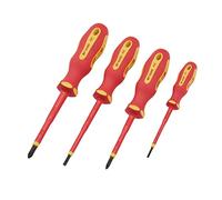Draper Expert Ergo Plus 4 Pezzi Set di cacciaviti isolati VDE Slotted & Pozidriv
