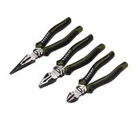 Draper Expert - Set di pinze ad alta leva (3 pezzi) | naso lungo 200 mm, combinazione 175 mm e taglierine laterali da 160 mm | Utensili manuali in acciaio al cromo vanadio resistente