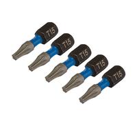 Draper Expert Torx Star Impatto Screwdriver Bits T15 X 25Mm 1/4" Hex 5Pk 05492