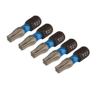 Draper Expert Torx Star Impatto Screwdriver Bits T27 X 25Mm 1/4" Hex 5Pk 05495