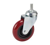 Draper Girevole Bullone Fissaggio Poliuretano Ruota 100mm Diametro S.W.L 125kg