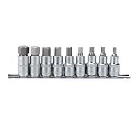 Draper h-hex/9/55 1/2" SQ. Dr. 55 mm di lunghezza metrica esagonale bit set (9 pezzi), blu
