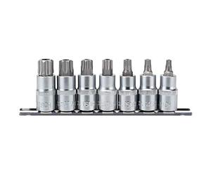 Draper h-txt/7/55 1/2" SQ. Dr. TX Star & # 174; Security socket bit set (7 pezzi), blu