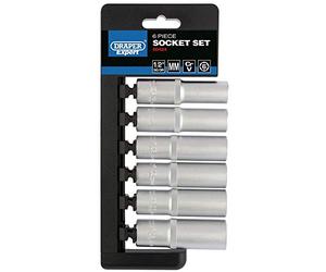 Draper H6 M/6PT/e 1/5,1 cm centimetri. Dr. Metric Deep socket set (6 pezzi), blu