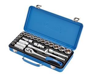 Draper HD26 M/MT set di bussole, blu, 1/5,1 cm, set di 26 pezzi