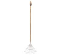Draper Heritage 99020 - Rastrello per Prato in Acciaio Inox con Manico in Frassino, Colore: Marrone